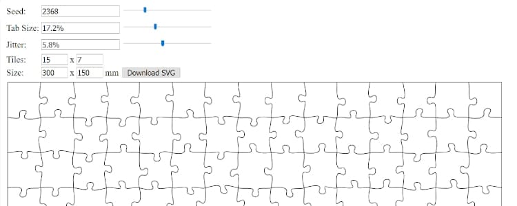 SVG Jigsaw Puzzle Generator