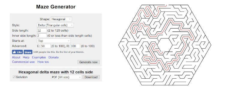 Vector File Maze Generator