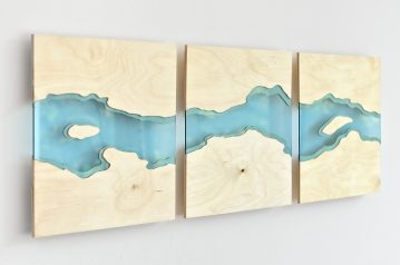 Laser cut wall art made from plywood and acrylic