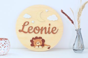 Custom name sign made with a laser cutter